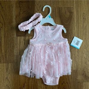🌼3 for $20🌼 Baby girl pink dress and headband